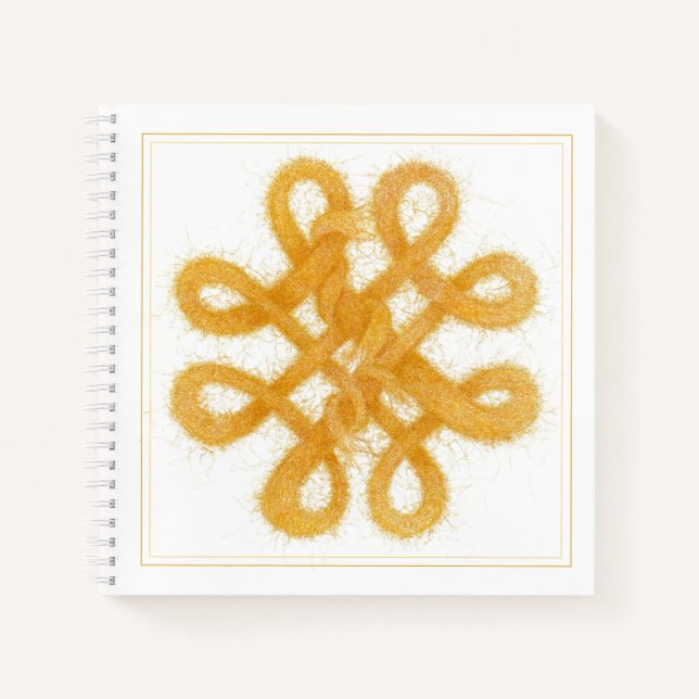 GOLD CELTIC KNOT 8.5x8.5 Spiral Notebook (Front)