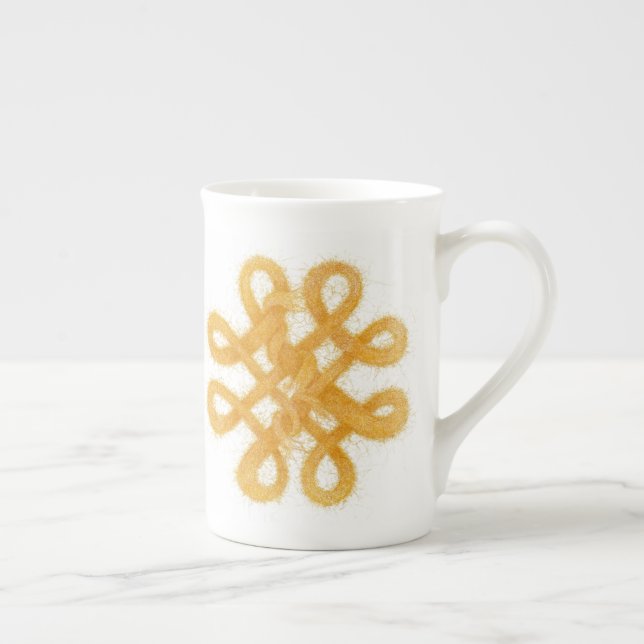 GOLD CELTIC KNOT Bone China Mug (Right)