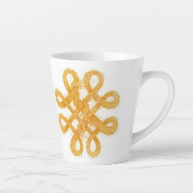 GOLD CELTIC KNOT Latte Mug (Right)