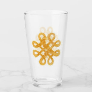 GOLD CELTIC KNOT Pint Drinking Glass