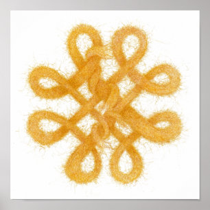 GOLD CELTIC KNOT Poster Print