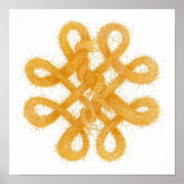 GOLD CELTIC KNOT Poster Print (Front)