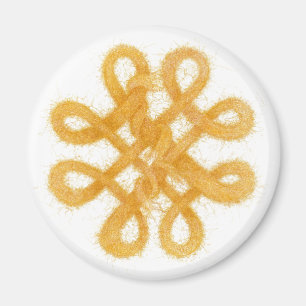 GOLD CELTIC KNOT Round Magnet