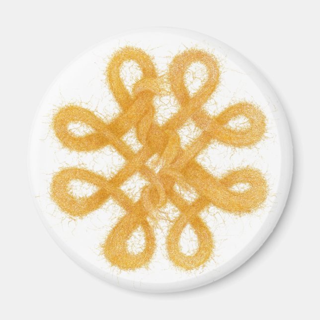 GOLD CELTIC KNOT Round Magnet (Front)