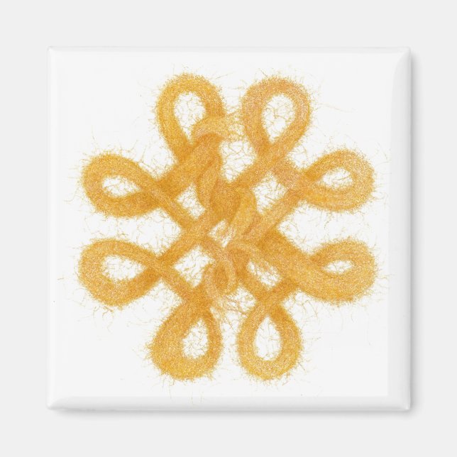 GOLD CELTIC KNOT Square Magnet (Front)