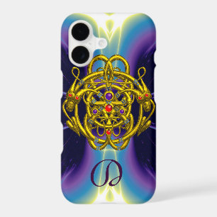 GOLD CELTIC KNOTS WITH TWIN DRAGONS
