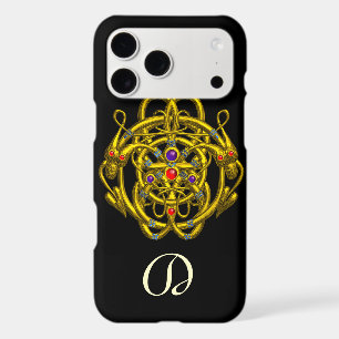 GOLD CELTIC KNOTS WITH TWIN DRAGONS