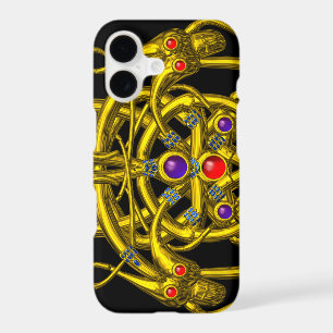 GOLD CELTIC KNOTS WITH TWIN DRAGONS