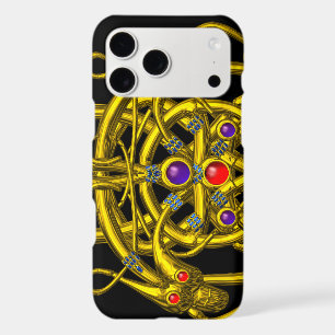 GOLD CELTIC KNOTS WITH TWIN DRAGONS