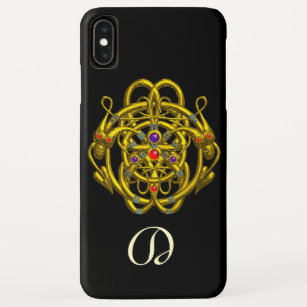 GOLD CELTIC KNOTS WITH TWIN DRAGONS Case-Mate iPhone CASE