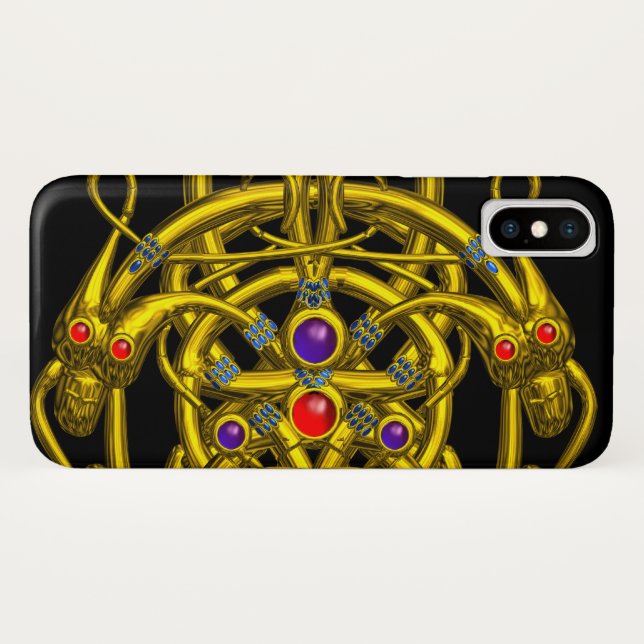 GOLD CELTIC KNOTS WITH TWIN DRAGONS Case-Mate iPhone CASE (Back (Horizontal))