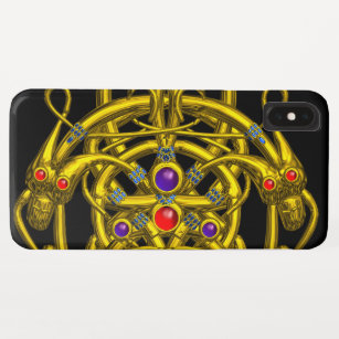 GOLD CELTIC KNOTS WITH TWIN DRAGONS Case-Mate iPhone CASE