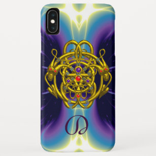 GOLD CELTIC KNOTS WITH TWIN DRAGONS iPhone XS MAX CASE