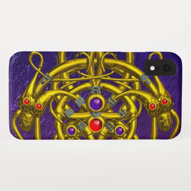 GOLD CELTIC KNOTS WITH TWIN DRAGONS Case-Mate iPhone CASE (Back (Horizontal))