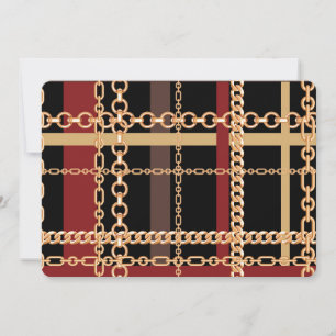 Gold Chain (faux) Holiday Card