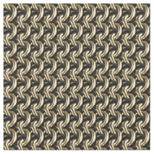 Gold Chainmaille Print Goth Pattern Fabric