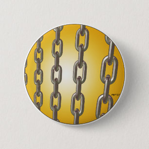 Gold Chains 6 Cm Round Badge