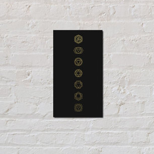 Gold Chakras Meditation Business Card
