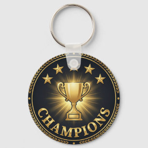 Gold Champions Trophy Key Ring