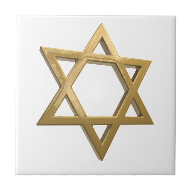 gold chanukkah star of david tile (Front)