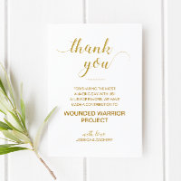 Gold Charity Donate Thank You Wedding