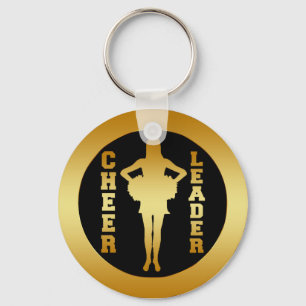 GOLD CHEERLEADER KEY RING