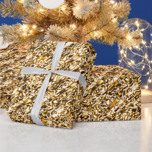 Gold Cheetah Print  Wrapping Paper
