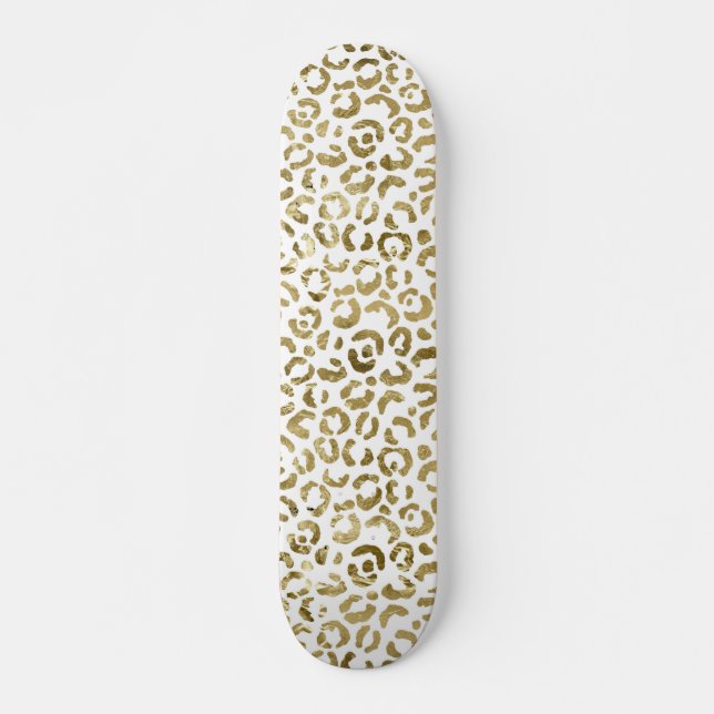 Gold Cheetah Skateboard (Front)