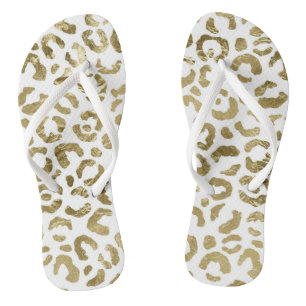 Gold Cheetah Thongs