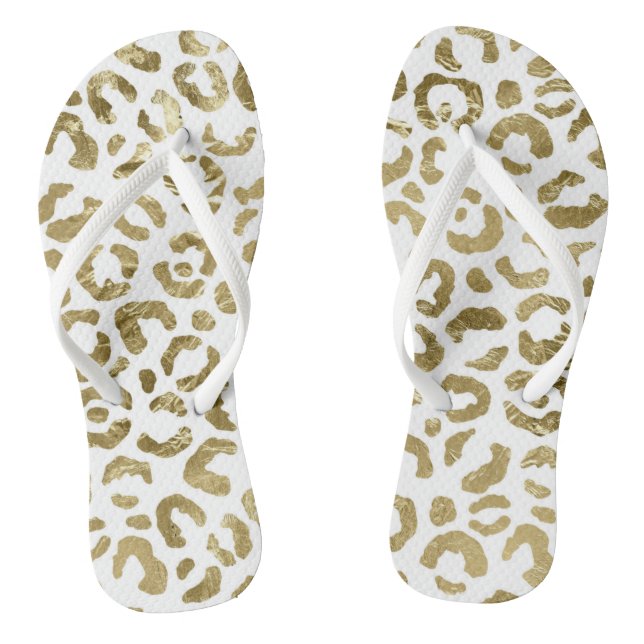 Gold Cheetah Thongs (Footbed)