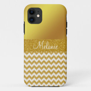Gold Chevron Custom iPhone Case