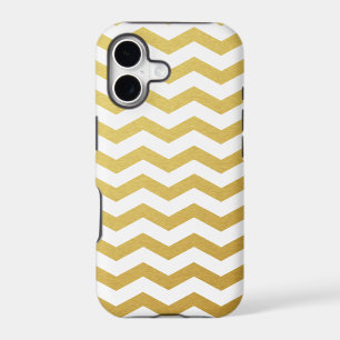Gold Chevron Pattern iPhone Case