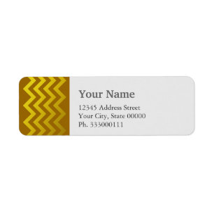 Gold Chevron Return Address Label