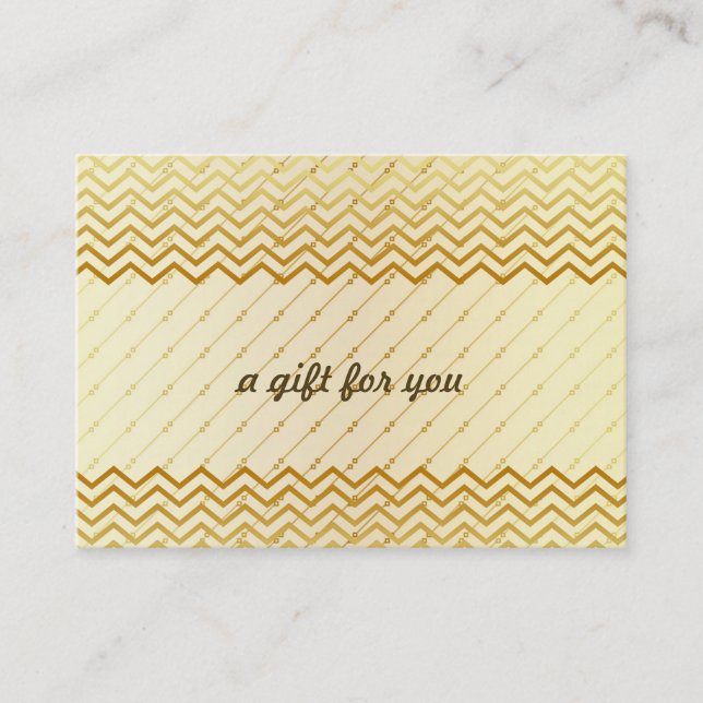 Gold Chevron Salon and Spa Gift Certificate (Front)