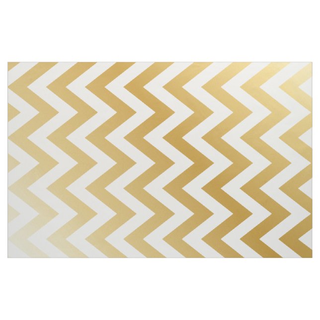 Gold Chevron Stripe Pattern Fabric (Yard)