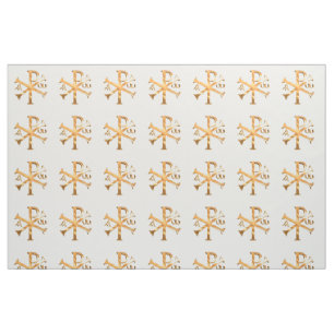 Gold Chi-Rho Fabric
