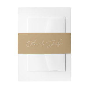 Gold Chic Belly Bands Invitation Belly Band