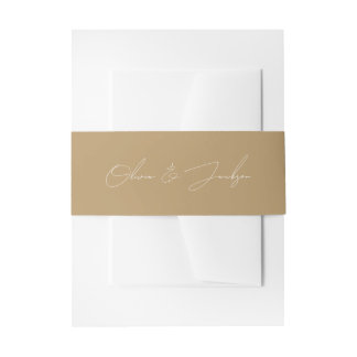 Gold Chic Belly Bands Invitation Belly Band