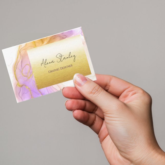 Gold Chic Business Card (esthetician hairstylist hair stylist nails nail salon gold business  card)