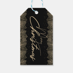 gold chic Christmas gift label