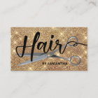 Gold Chic Hairstylist Business Card