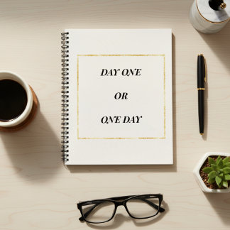 Gold Chic Motivational Quote Notebook