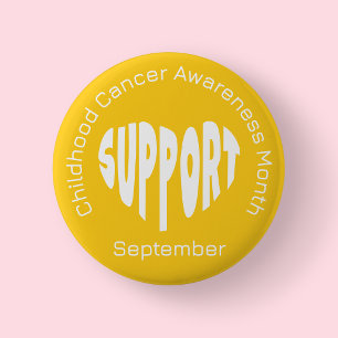 Gold Childhood Cancer Awareness Month Button