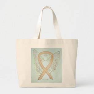 Gold Childhood Cancer Awareness Ribbon Tote Bag
