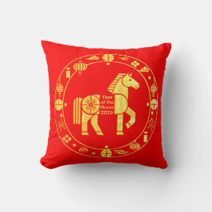 Gold Chinese new year 2026 Cushion