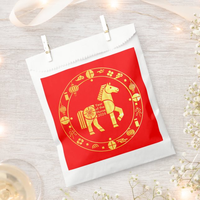 Gold Chinese new year 2026 Favour Bag (Clipped)