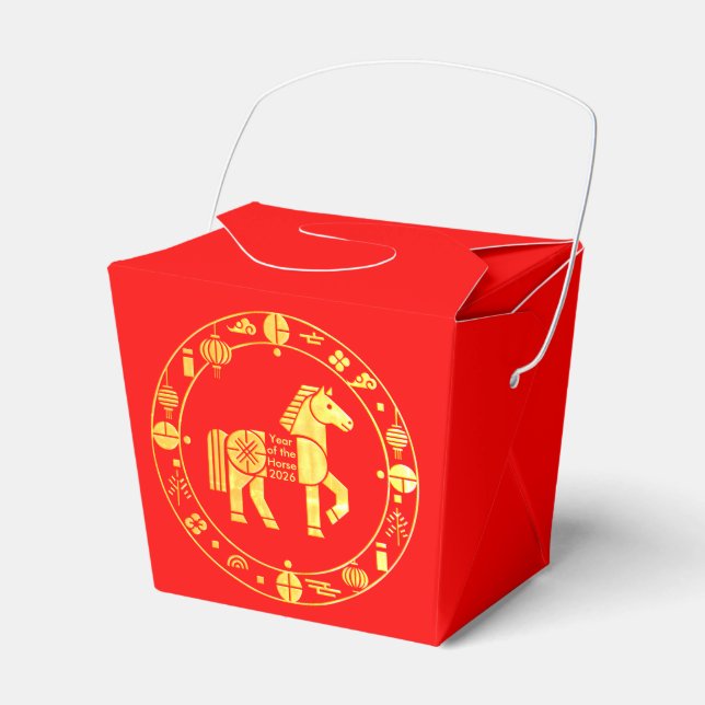 Gold Chinese new year 2026 Favour Box (Front Side)