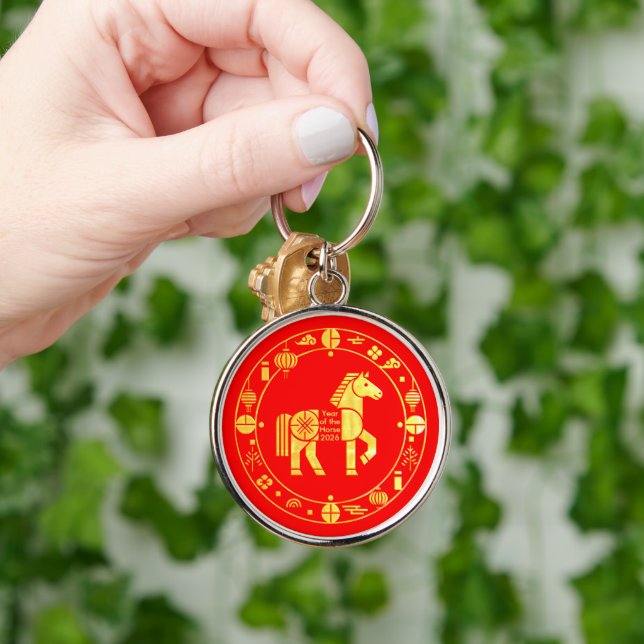 Gold Chinese new year 2026 Key Ring (Hand)
