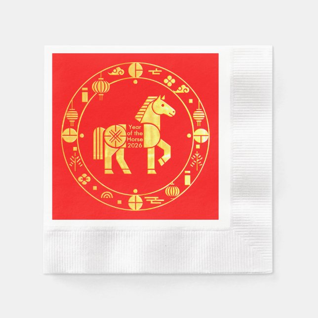 Gold Chinese new year 2026 Napkin (Front)
