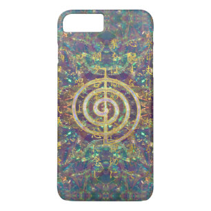 Gold Choku Rei Symbol and Reiki Precepts iPhone 8 Plus/7 Plus Case